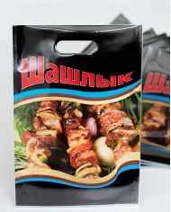 Вакуумный пакет 250х350 с печатью "Шашлык" дойпак